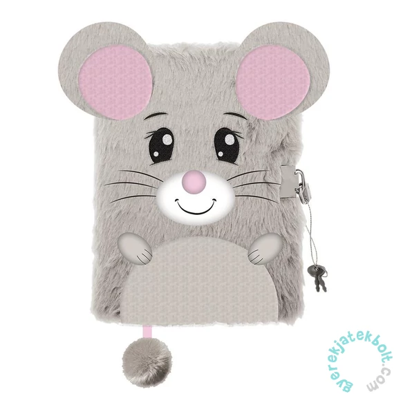 My little friend 3D szőrmés kulcsos napló - A/5 - 96 lapos - Egérke