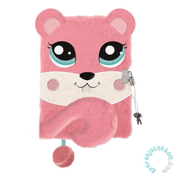 My little friend 3D szőrmés kulcsos napló - A/5 - 96 lapos - Mókus