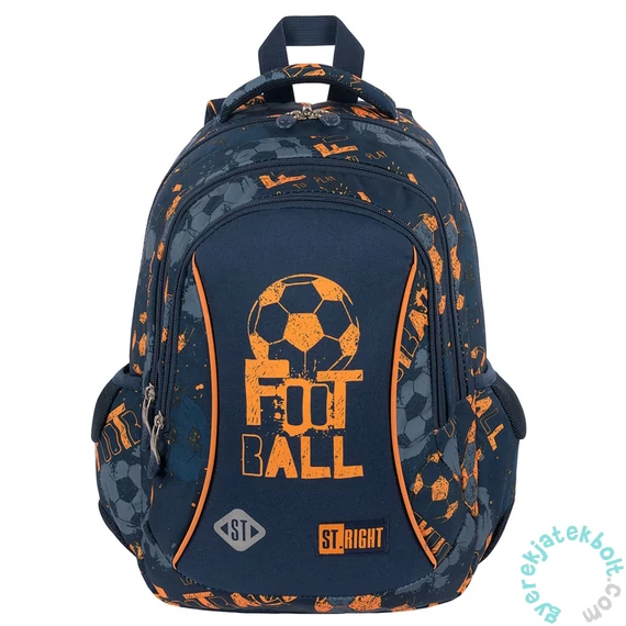 Majewski - St.Right - Focis hátizsák, iskolatáska mellpánttal - 3 rekeszes - Soccer Balls (653278)