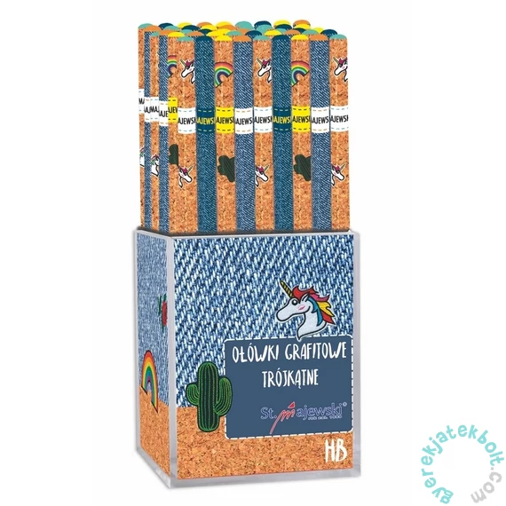 Jeans háromszög HB grafit ceruza (203565)