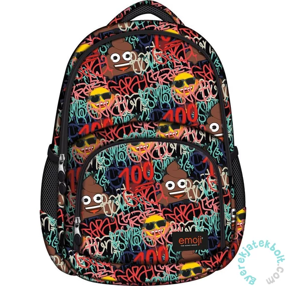 Emoji Graffiti hátizsák, iskolatáska - 3 rekeszes (242106)