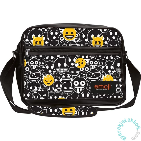 Emoji Black and White oldaltáska - 2 külső zsebbel (242564)