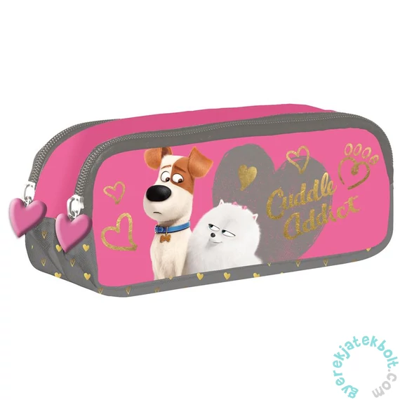 A kis kedvencek titkos élete kétrekeszes tolltartó - pink