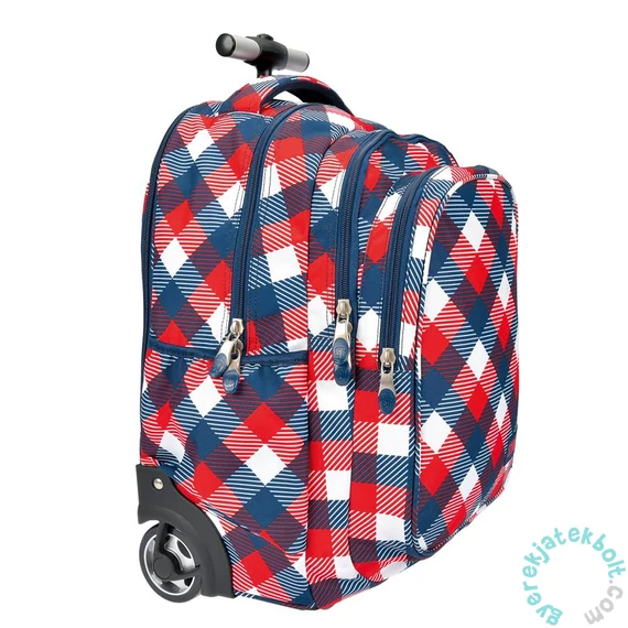 St.Reet - Chequered Red & Blue görgős hátizsák, iskolatáska (609640)