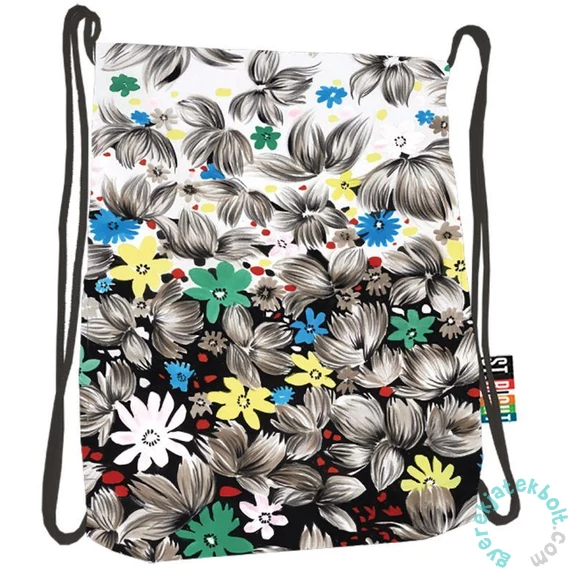 St.Right - Flowers Black zsinóros hátizsák (613562)