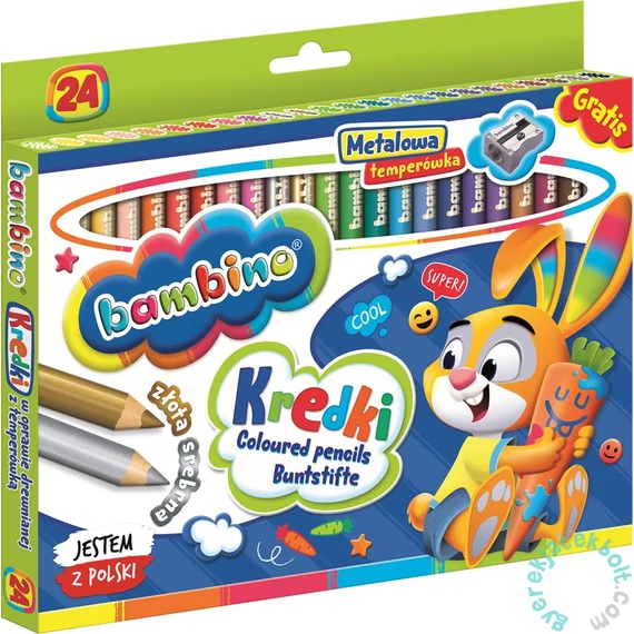 Bambino 24 db-os színes ceruza készlet hegyezővel