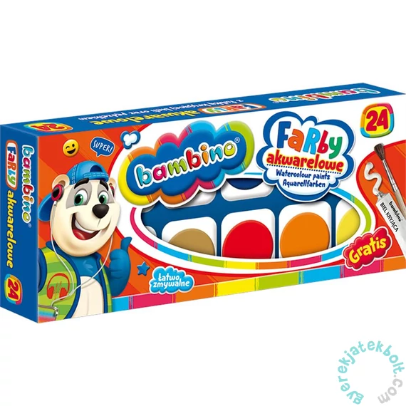 Bambino 24 színű vízfesték - ajándék ecsettel