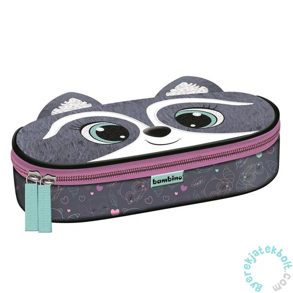 Bambino - Mosómedvés ovális tolltartó - Racoon (663666)