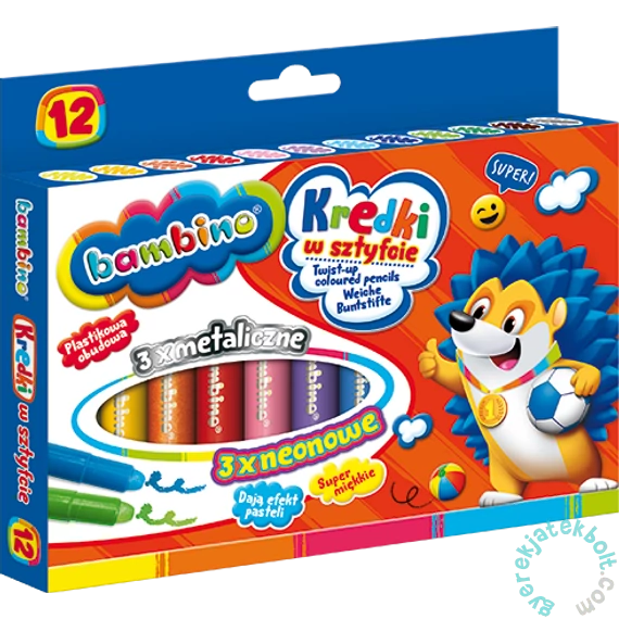 Bambino 12 színű zsírkréta - Csavarható (628672)