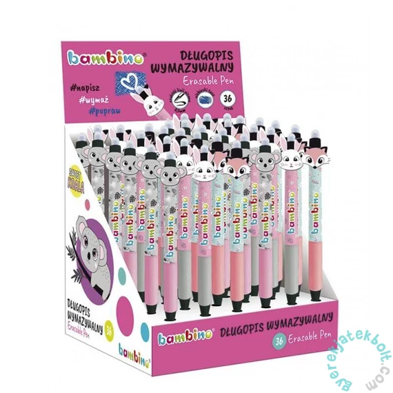 Bambino radírozható golyóstoll - állatkás - többféle (657719)