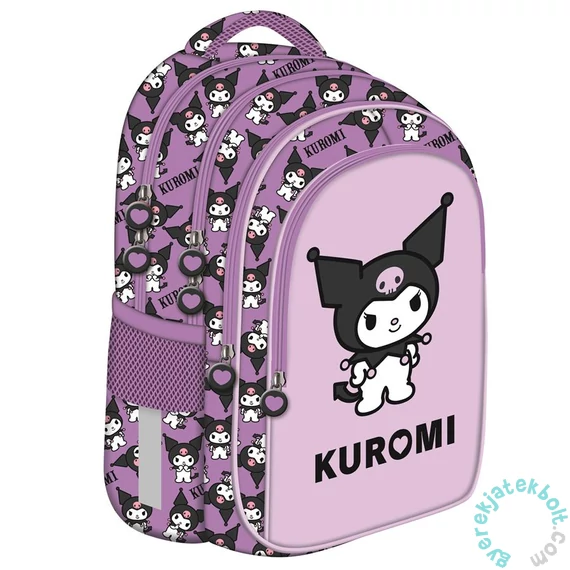 Kuromi Violet - ergonomikus iskolatáska, hátizsák - 4 rekeszes - lila (693700)