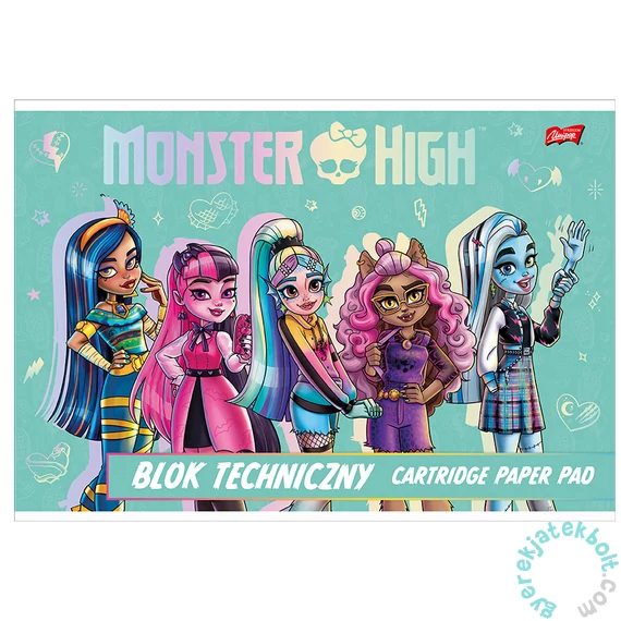 Monster High A/4 műszaki rajztömb - 10 lapos (661259)