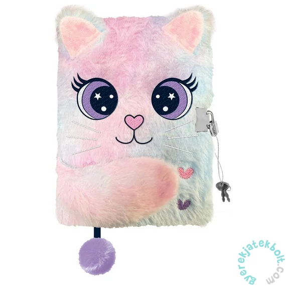 My little friend 3D szőrmés kulcsos napló - A/5 - 96 lapos - Charming Cat (687006)