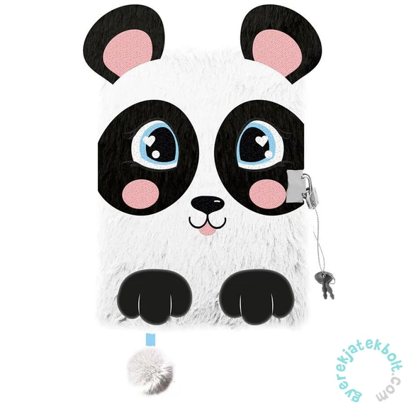 My little friend 3D szőrmés kulcsos napló - A/5 - 96 lapos - Happy Panda (686825)