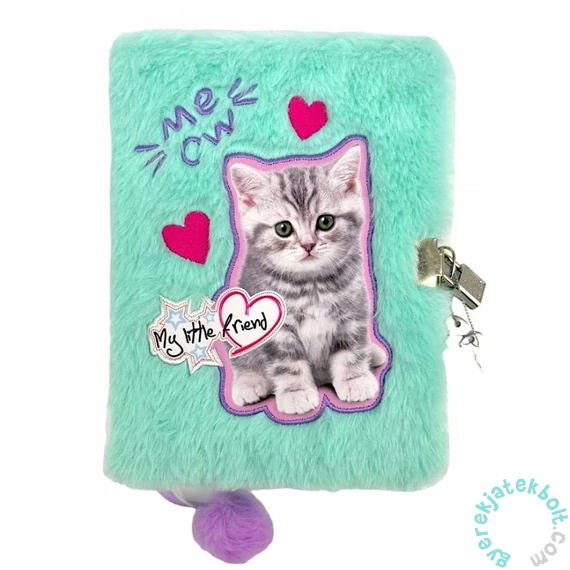 My little friend cicás szőrmés kulcsos napló - A/5 - 96 lapos - Meow (663833)