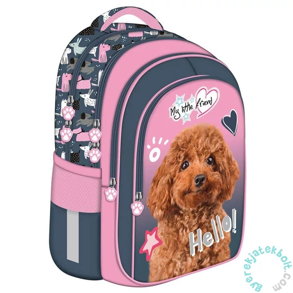 My little friend ergonomikus iskolatáska, hátizsák - 4 rekeszes - Hello dog (668371)