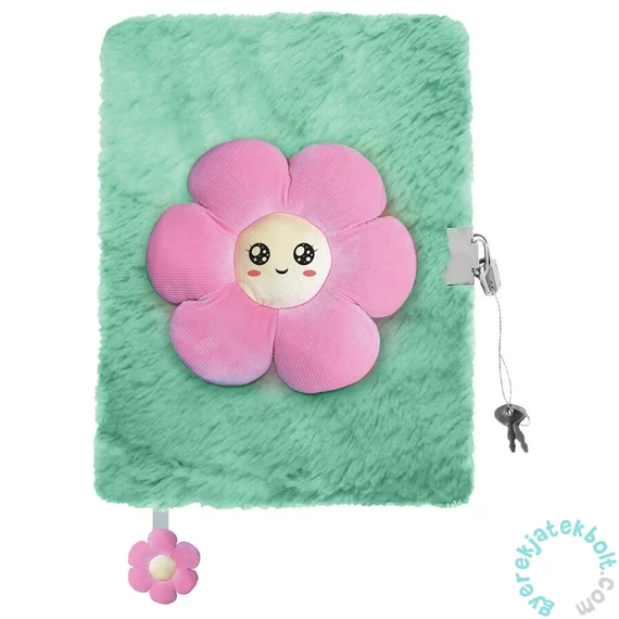 My little friend szőrmés kulcsos napló - A/5 - 96 lapos - Pink Flower (669514)