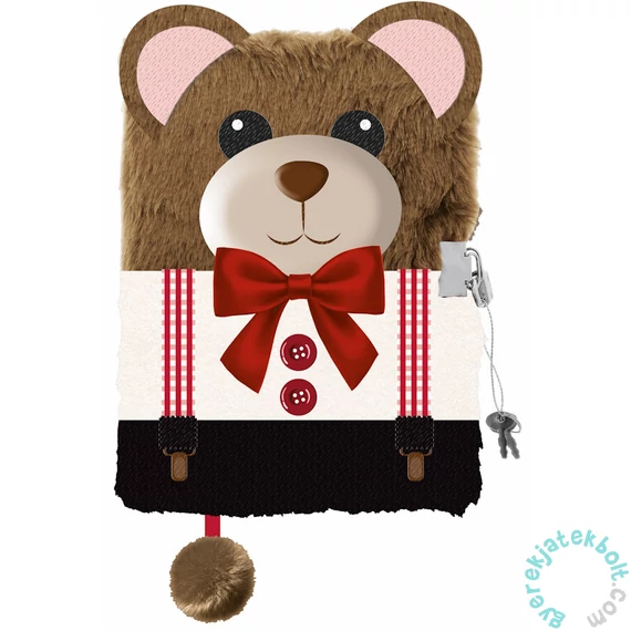 My little friend szőrmés kulcsos napló - A/5 - 96 lapos - Plüss maci (669545)