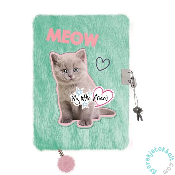 My little friend szőrmés kulcsos napló - A/5 - 96 lapos - Kitty - Meow (686818)