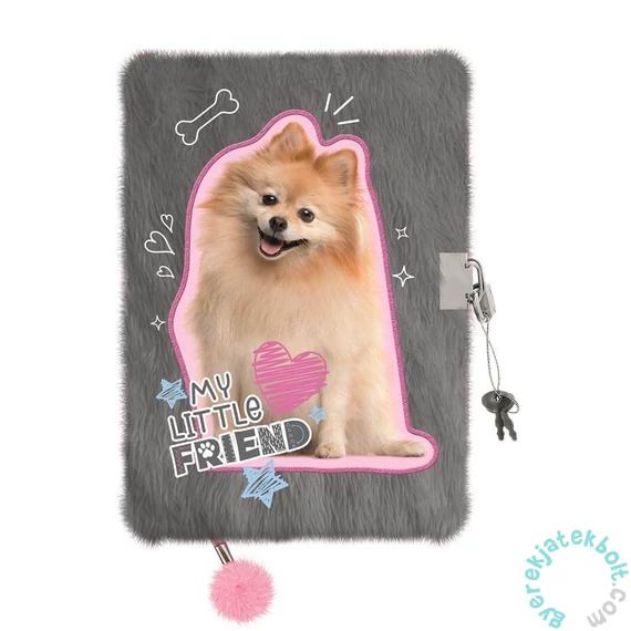My little friend szőrmés kulcsos napló - A/5 - 96 lapos - Pomeranian (687013)