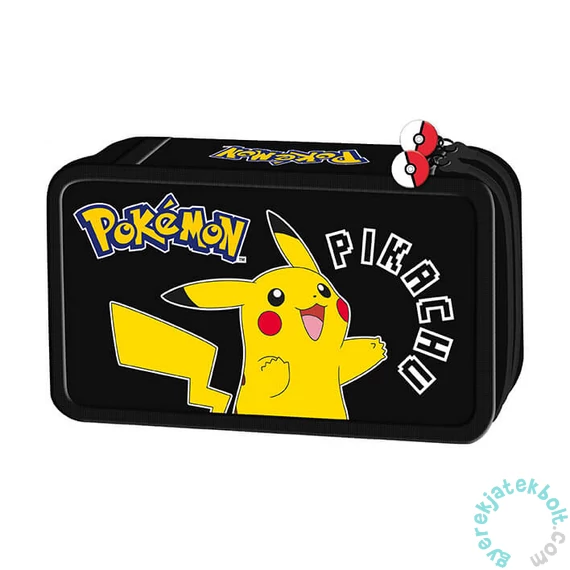 Pokemon Felszerelt 2 emeletes tolltartó - Black (723671)