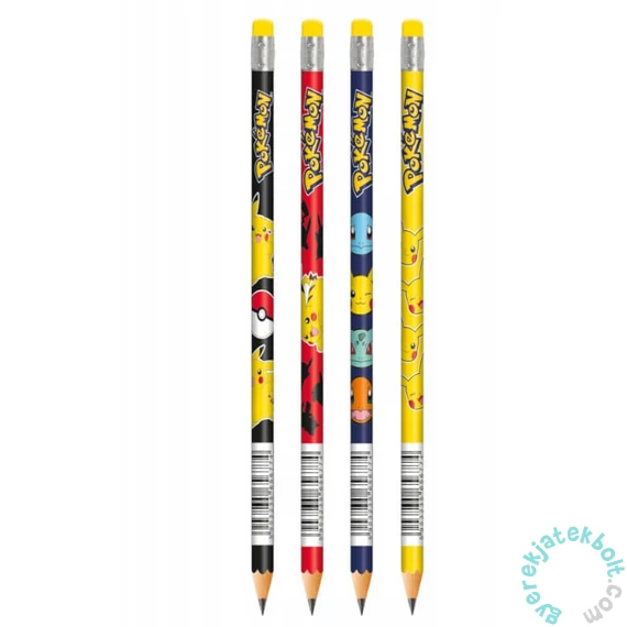 Pokemon háromszög HB grafitceruza radírral - többféle (723985)