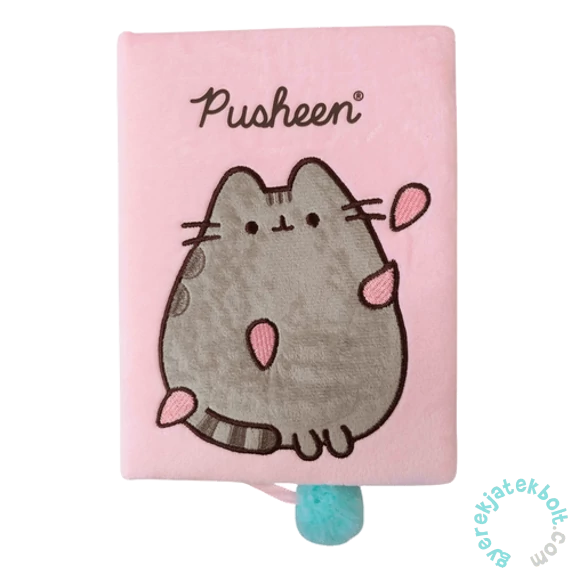 Pusheen cicás A/5 szőrmés jegyzetfüzet - 96 lapos - rózsaszín (692123)