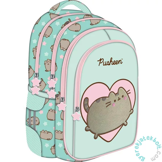 Pusheen cicás ergonomikus iskolatáska, hátizsák - Mint Love (679445)