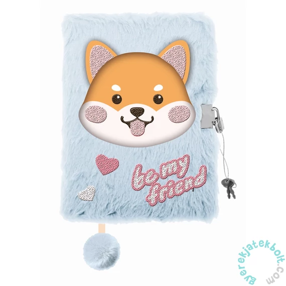 Be My Friend szőrmés kulcsos napló - A5/96 lap - Róka