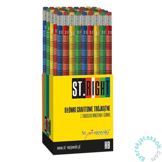 St.Right Szorzótáblás grafit ceruza radírral - többféle (654800)