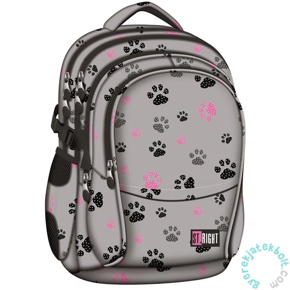 St.Right - Paws iskolatáska, hátizsák mellpánttal - 4 rekeszes
