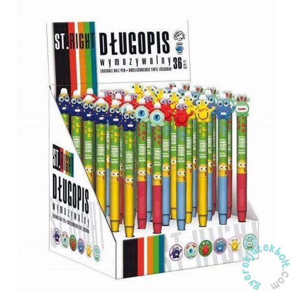 St.Right radírozható golyóstoll - Cute Eyes - többféle (657948)