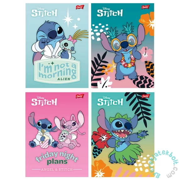Stitch 32 lapos A/5 jegyzetfüzet - kockás - többféle (301506)