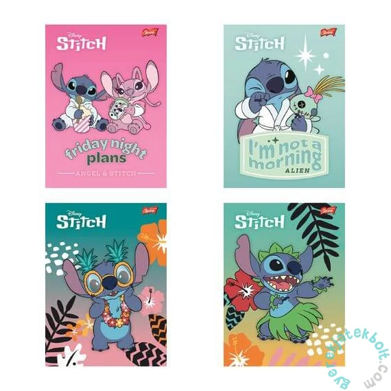 Stitch 32 lapos A/5 jegyzetfüzet - vonalas - többféle (301490)