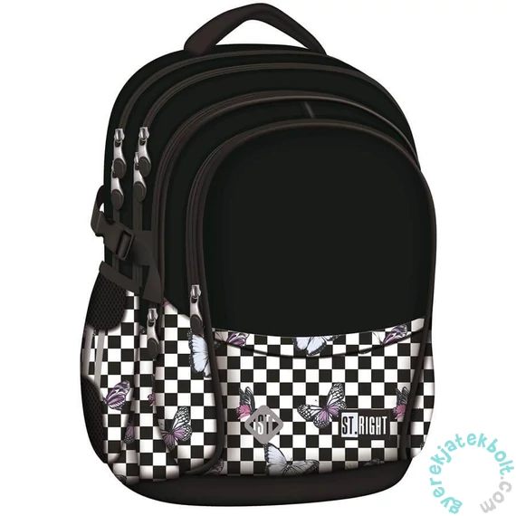St.Right - Chessboard Butterflies ergonomikus iskolatáska, hátizsák - 3 rekeszes (680434)