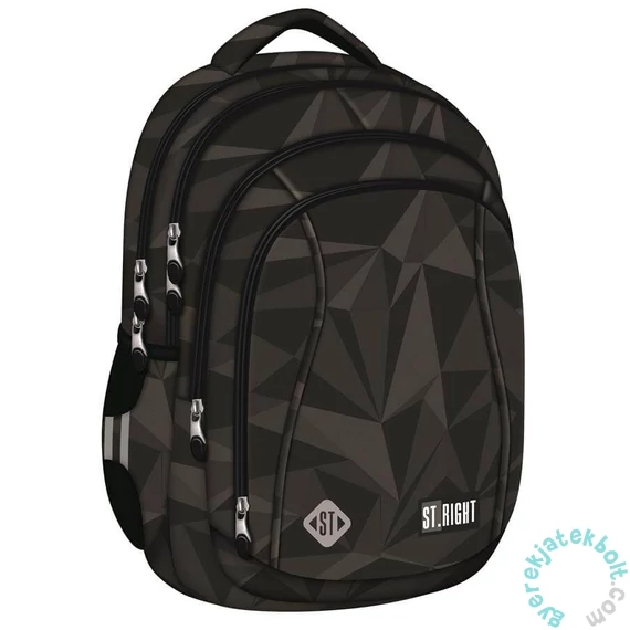 St.Right - Geometric Grey hátizsák, iskolatáska - 4 rekeszes (680823)
