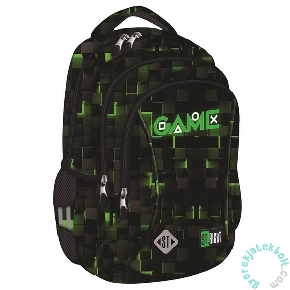St.Right - Green Game ergonomikus iskolatáska, hátizsák - 3 rekeszes (681516)