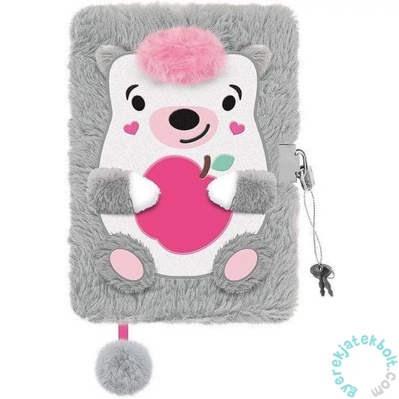 Sünis 3D szőrmés kulcsos napló - A/5 - 96 lapos (668982)