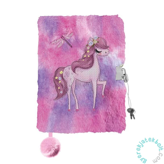 Szőrmés kulcsos napló - A/5 - 96 lapos - Romantic Horse (692758)