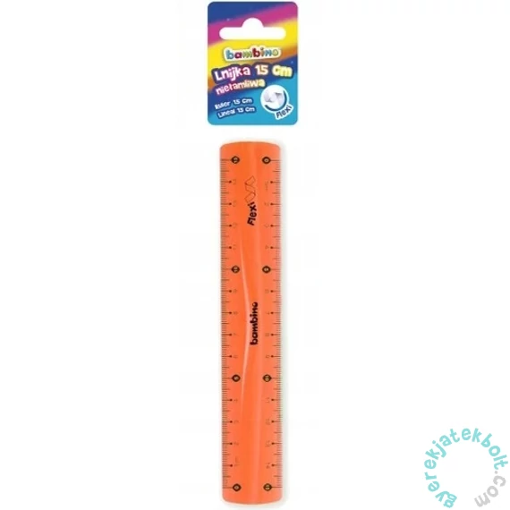 Bambino flexibilis vonalzó - 15 cm - Narancssárga (004971)