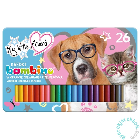 My little friend színes ceruza készlet hegyezővel fém dobozban - 26 db-os