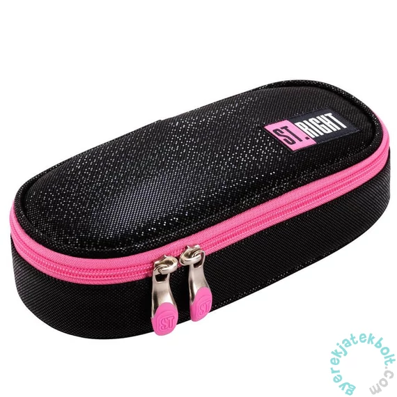 St. Right - Black Glitter ovális tolltartó (665387)