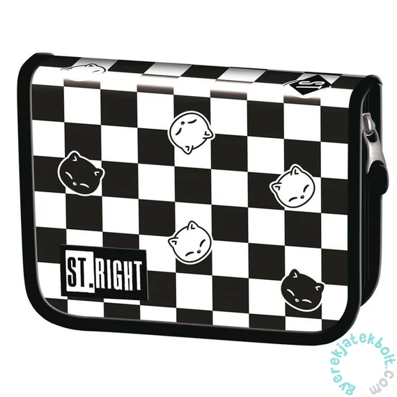 St. Right - Kockás kihajtható tolltartó - Chess Cats (664441)