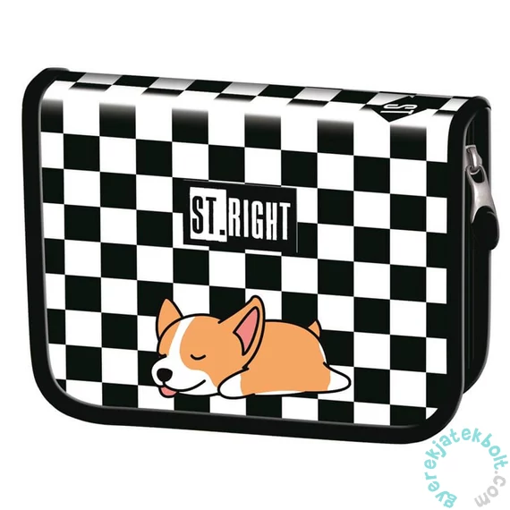St. Right - Kockás kihajtható tolltartó - Sleepy Corgi (664380)