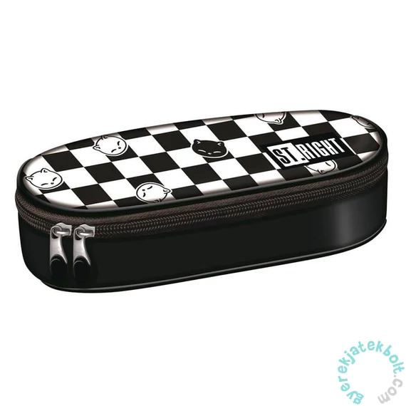 St. Right - Kockás ovális tolltartó - Chess Cats (664410)