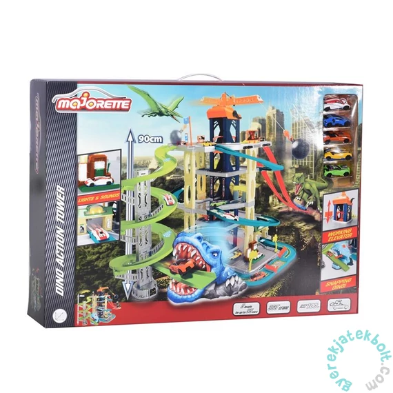 Majorette Dino Action Tower autópálya játékszett