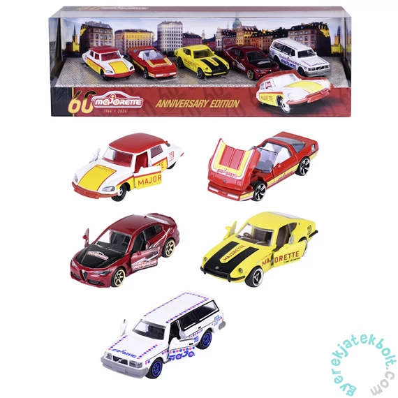 Majorette 5 db-os kisautó ajándékszett - Anniversary Edition - 1964-2024 (212054101)