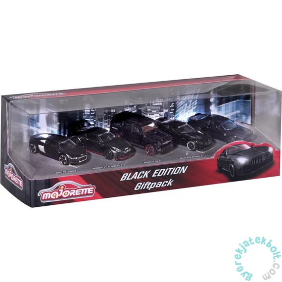 Majorette 5 db-os kisautó ajándékszett - Black Edition