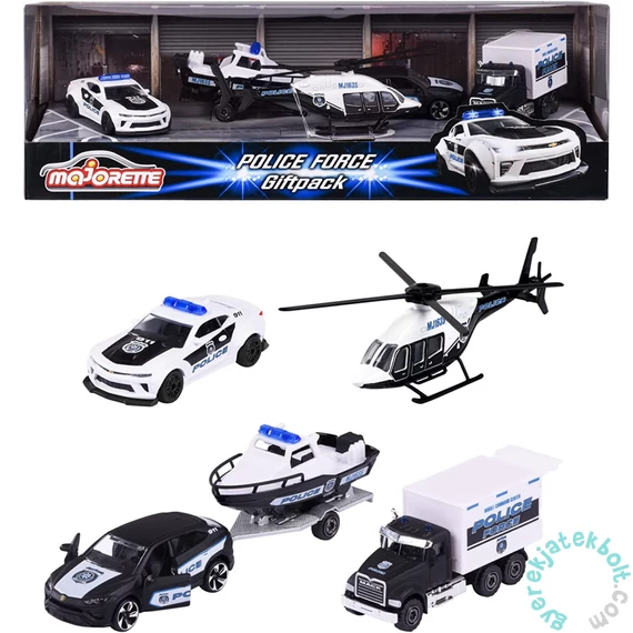 Majorette 5 db-os kisautó ajándékszett - Police Force (212053188)