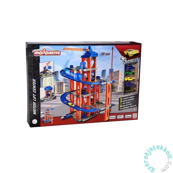 Majorette 5 emeletes parkolóház kisautókkal